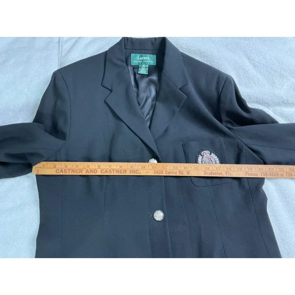 Vtg Women’s Lauren Ralph Lauren Black Long Coat With Tags - Picture 12 of 16